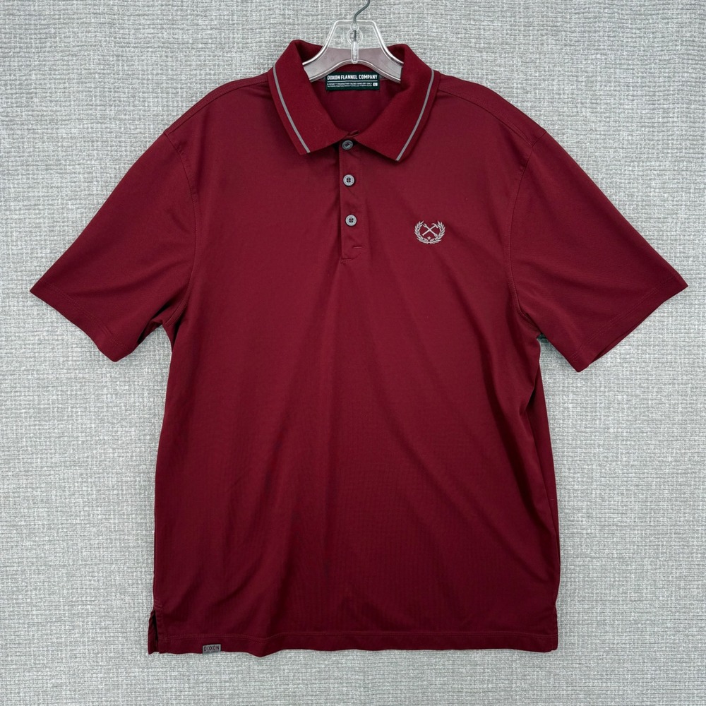 Dixxon‎ Flannel Company Polo Shirt Mens L Burgundy Short Sleeve D-Sport Gorpcore